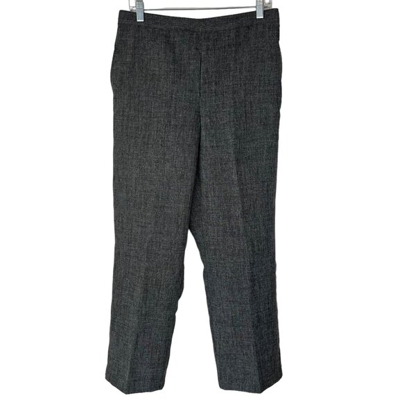 Alfred Dunner Womens Pull On Pants Classic Fit Dark Gray Size 8 - Picture 1 of 9